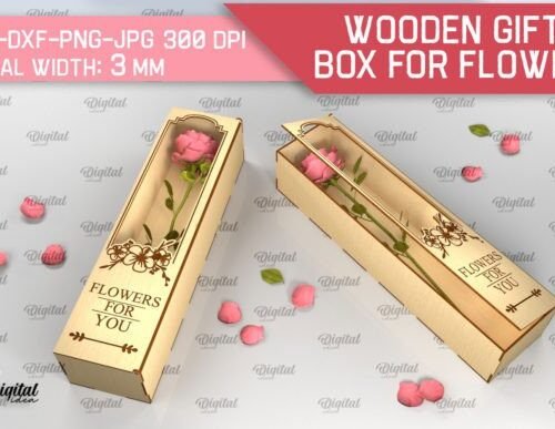 Caja De Regalo Para Flores Creativo Digital